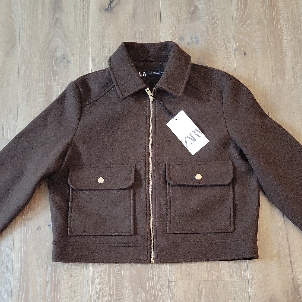 NWT Zara Womens Soft Utility Jacket Size Large